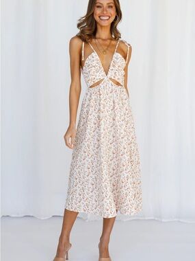 Hello Molly Simple and Sweet Orange Midi Dress